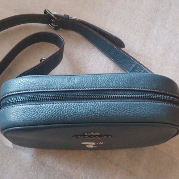 SOLD - NEW Coach X Peanuts Jamie Camera Bag With Snoopy Ski Motif - Picture 4 of 9